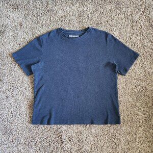 Blank Cotton T-Shirt Ribbed Texture Casual Minimalist Essentials Basics